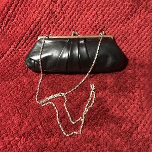 Bijoux Terner black evening bag vegan leather